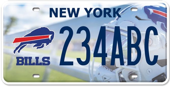 New York Buffalo Bills License Plate