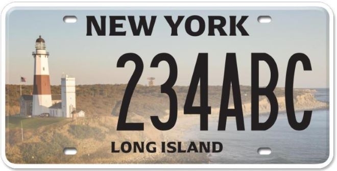 New York Long Island Regional License Plate