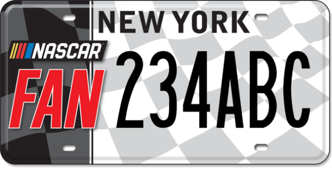 New York NASCAR Fan License Plate